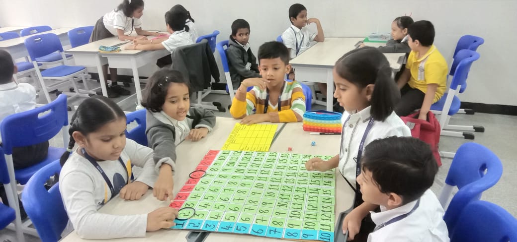 kids doing math activity